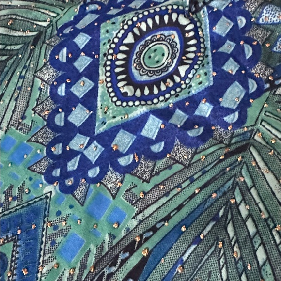 Vintage Santé Classics Peacock Kaftan - Picture 5 of 7